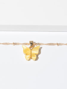 Cute Butterfly Pendant Necklace for Women Cocktail Party Statement Necklace Steet Style Korean Fashion Necklace Jewelry Gifts