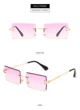 Carica l'immagine nel visualizzatore di Gallery, New Fashion Rimless Sunglasses Women Small Square Sun glasses Luxury Brand Design Metal Sunglass UV400 Shades Eyewear