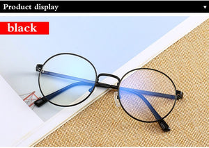 Round Glasses frame retro FemaleTransparent for Computer Lenses Metal Frame Eyeglasses Women Men Anti Blue Ray Oculos De Grau Sp