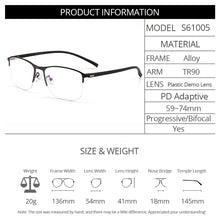 Load image into Gallery viewer, Business Women Semi Frameless Titanium Alloy Glasses Frame Men&#39;s Classic Optical Eyewear With Flexible Temples Legs S61005