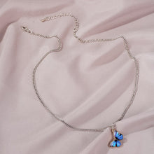 Carica l'immagine nel visualizzatore di Gallery, Korean Blue Gradient Butterfly Necklace for Women Girls Silver Color Rainbow Butterflies Pendant Choker Necklaces Jewelry Gift
