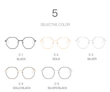 Load image into Gallery viewer, Men Vintage Anti Blue Light Hexagon Glasses Frame Women Lens Myopia Optical Mirror Simple Metal Anti-blue Clear Eyewear Frames