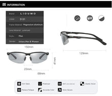 Carica l&#39;immagine nel visualizzatore di Gallery, 3PCS Combinato LIOUMO Occhiali Da Sole Polarizzati Fotocromatici Per Gli Uomini Piazza Guida Occhiali Da Sole Donne Occhiali lentes de sol UV400 