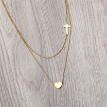 Load image into Gallery viewer, New Fashion Cross Pendant Necklace for Women Men Stainless Steel Religious Jewelry Gold Silver Plated Choker Gift Faith Necklace