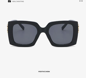 2022 new European and beautiful brand sunglasses fashion men's square big frame sunglasses UV400 driving retro sunglasses