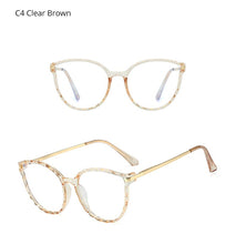 Load image into Gallery viewer, Ralferty TR90 Women&#39;s Transparent Glasses Retro Cat Eye Frames Anti Blue Light 0 Diopter Myopia Optic Frame Eyeglasses