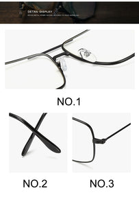 Vintage Gold Metal Frame Eyeglasses Mens Womens Sun glasses Retro Square Optical Lens Eyewear Nerd Clear Lens Glasses
