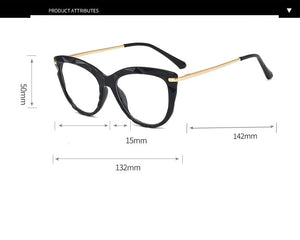 Oulylan Sexy Eyeglasses Frame Women Fashion Cat Eye Glasses Frames Transparent  Myopia Frame Female Optical Spectacles