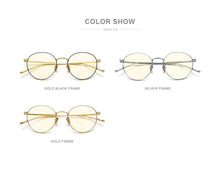 Load image into Gallery viewer, Pure Titanium Anti Blue Light Blocking Glasses for Women Retro Round Eyeglasses Men  New Vintage Optical Eyewear