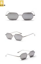Load image into Gallery viewer, Women Retro Classic Small polygon Sunglasses Men Women Luxury Vintage Black Mirrors Colour transparent lens Sun Glasses UV400