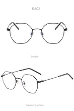 Load image into Gallery viewer, Gold Computer Glasses Frame Women Alloy Polygon Anti Blue Light Eyeglass Frames Fashion Myopia Prescription Eyewear 8005