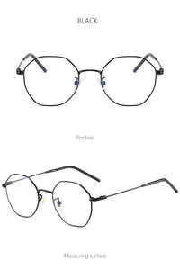 Gold Computer Glasses Frame Women Alloy Polygon Anti Blue Light Eyeglass Frames Fashion Myopia Prescription Eyewear 8005