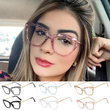 Load image into Gallery viewer, Square Cat Eye Oversized Eyeglasses Women Multi-section Trending Brand Design Optical Computer Glasses Oculos De Sol Okulary