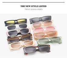 Load image into Gallery viewer, SO&amp;EI Retro Small Rectangle Sunglasses Women Ins Popular Fashion Candy Color Eyewear Men Square Sun Glasses Shades UV400