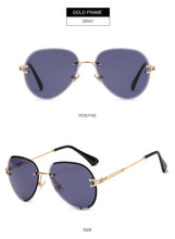 Load image into Gallery viewer, New Fashion Rimless Sunglasses Luxury Brand Design Women Metal Sun glasses Lady UV400 Shades Eyewear Oculos de sol