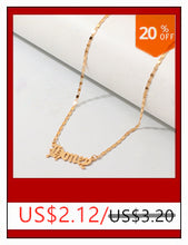 Carica l&#39;immagine nel visualizzatore di Gallery, Fashion Zodiac Alphabet Necklaces Creativity European Girls Twelve Constellation Alloy English Letter Jewelry For Women