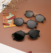 Load image into Gallery viewer, Ultem Vintage Round Eyeglasses Women Men Polarized Sunglasses Magnetic Clip On Glasses Optical Compute