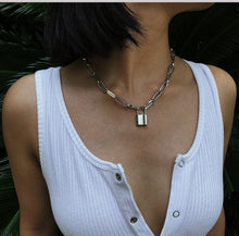 Load image into Gallery viewer, Punk Simple Padlock Pendant Necklace Hip Hop Lock Necklaces for Women Gold/Silver Color Chunky Necklace Chain on the Neck