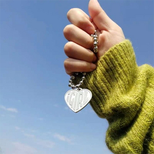 necklace she devil Women Igirl Heart Pendant Necklace Stainless Steel Harajuku Female Gothic Streetwear Chain Necklace