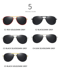 Luxury Brand  Polarized Sunglasses Men Women Gradient Lens Alloy metal frame Round Sun glasses Pilot Driving