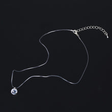 Load image into Gallery viewer, Female Transparent Fishing Line Necklace Silver Color Invisible Chain Necklace For Women Rhinestone Choker Necklace Collier