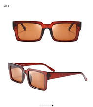 Load image into Gallery viewer, Sunglasses Women Rectangle Frame Transparent Brand Designer Retro Sun Glasses Unisex Square Brown UV400 AE0664