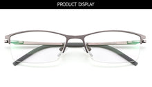 Load image into Gallery viewer, Business Men Titanium Alloy Semi Frameless Glasses Frame S6607 Classic Women Spectacles Prescription Frames With Spring Hinges