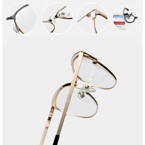 Peekaboo women fashion glasses cat eye gold metal frame prescription eyeglasses female accessories pink green gift items