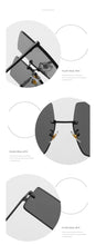 Load image into Gallery viewer, 2022 Metal Semi-rimless Sunglasses Women Retro Oversized Square Sun Glasses Men Fashion Half Metal Frame Streetwear Eyewear