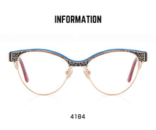 Load image into Gallery viewer, Luxury Retro Cat Eye Optical Glasses Frame Women Carved Design Acetate Myopia Eyeglasses Frame Ladies Prescription Spectacles