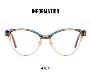 Luxury Retro Cat Eye Optical Glasses Frame Women Carved Design Acetate Myopia Eyeglasses Frame Ladies Prescription Spectacles