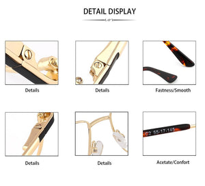 Retro Square Optical Men Prescription Eyewear Without Diopter Spectacle Frames Women‘s Vintage Glasses Stylish Eyeglass Metal