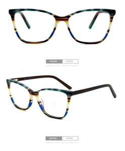Eyeglasses Frames New Fashion Italy Designer Glasses Women Men Gray Red Brown Colorful Acetate Optical Eyewear  G86