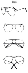 Ttransparent women's glasses pilot glasses black frame  Spectacle Frame Clear Lens Fake Glasses feminino oculos eyeglasses