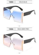 Load image into Gallery viewer, 2022 Oversized Square Rimless Sunglasses Women Brand Designer Flat Siamese Sun Glasses Female Eyewear Travel Gafa de sol