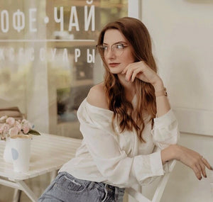 Metal Glasses Frame Women New Fashion Cat Eye Round Glasses Vintage Optical Eyewear Myopia Alloy Prescription Eyeglasses