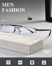 Carica l&#39;immagine nel visualizzatore di Gallery, Business Half Rim Men Glasses Frame Metal Alloy Eyeglasses Cool Optical Eyewear Man Spectacles Prescription Frames