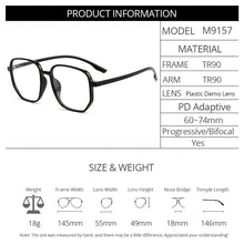 Carica l&#39;immagine nel visualizzatore di Gallery, Gmei Optical Transparent Women Glasses Frame Large Size Ultralight TR90 Plastic Eyewear Men Big Myopia Spectacles Frames M9157