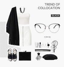 Load image into Gallery viewer, Metal Glasses Frame Women New Fashion Cat Eye Round Glasses Vintage Optical Eyewear Myopia Alloy Prescription Eyeglasses