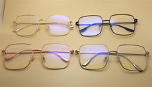 Load image into Gallery viewer, Big Frame Glasses Female Oversized Square Eyeglasses Gold Spectacles Frame Clear Lens Eyewear Optical Myopia Nerd Glasses