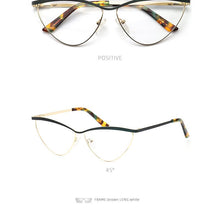 Load image into Gallery viewer, Cat Eye Metal Optical Prescription Glasses Frames For Women Fashion Ladies Fake Glasses Without Diopter Myopia Female Eyeglasses