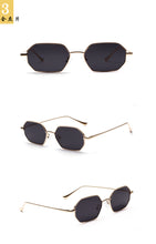 Load image into Gallery viewer, Women Retro Classic Small polygon Sunglasses Men Women Luxury Vintage Black Mirrors Colour transparent lens Sun Glasses UV400