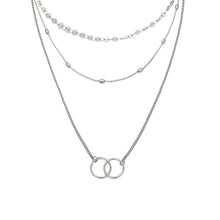 Load image into Gallery viewer, 2020 Collier New Necklace Multi-layer Moon Stainless Steel Disc Tassel Pendant Female Necklace Jewelry Collar