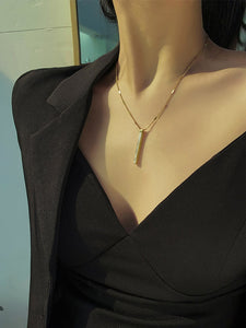 2020 South Korea New Exquisite Shell Titanium Steel Necklace Simple Fashionable Clavicle Chain Women's Jewelry