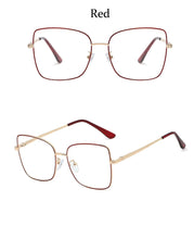 Carica l&#39;immagine nel visualizzatore di Gallery, oversized square glasses frame women fashion high quality clear lens New luxury brand Metal Frame Eyeglasses Frames For Women