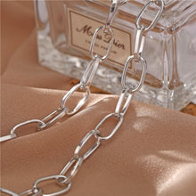Load image into Gallery viewer, Fashion Star Lock Pendant Necklace for Women Vintage Thick Chunky Chain Choker Multilayer Coin Necklaces Jewelry Gifts