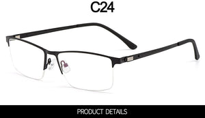 Business Men Semi Frameless Glasses Frame Titanium Alloy S41001 Classic Male's Spectacles Prescription Frames With Spring Hinge