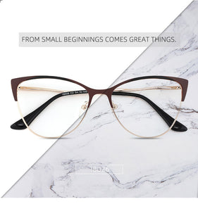 Cat Eye Women's Computer Glasses Female Eyeglasses Frames For Women Spectacles Ladies Round Decorative Prescription Glasses NEW