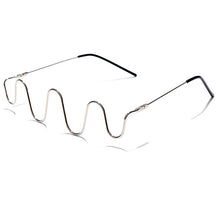 Load image into Gallery viewer, Luxury Fashion Diamond eyeglasses Alloy Frame for Women green and Red Pink Gem Lensless Chain Pendant Half Frame glasses