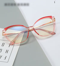 Load image into Gallery viewer, Plastic Titanium Anti Blue Glasses Frames Cat Eye Women Optical Fashion Computer Glasses